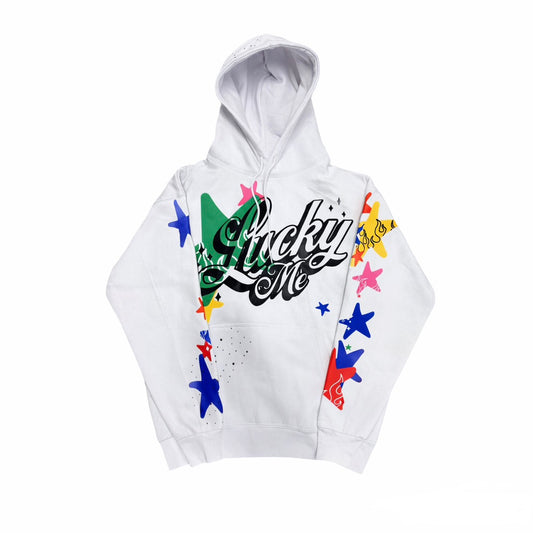 Lucky Me White Hoodie